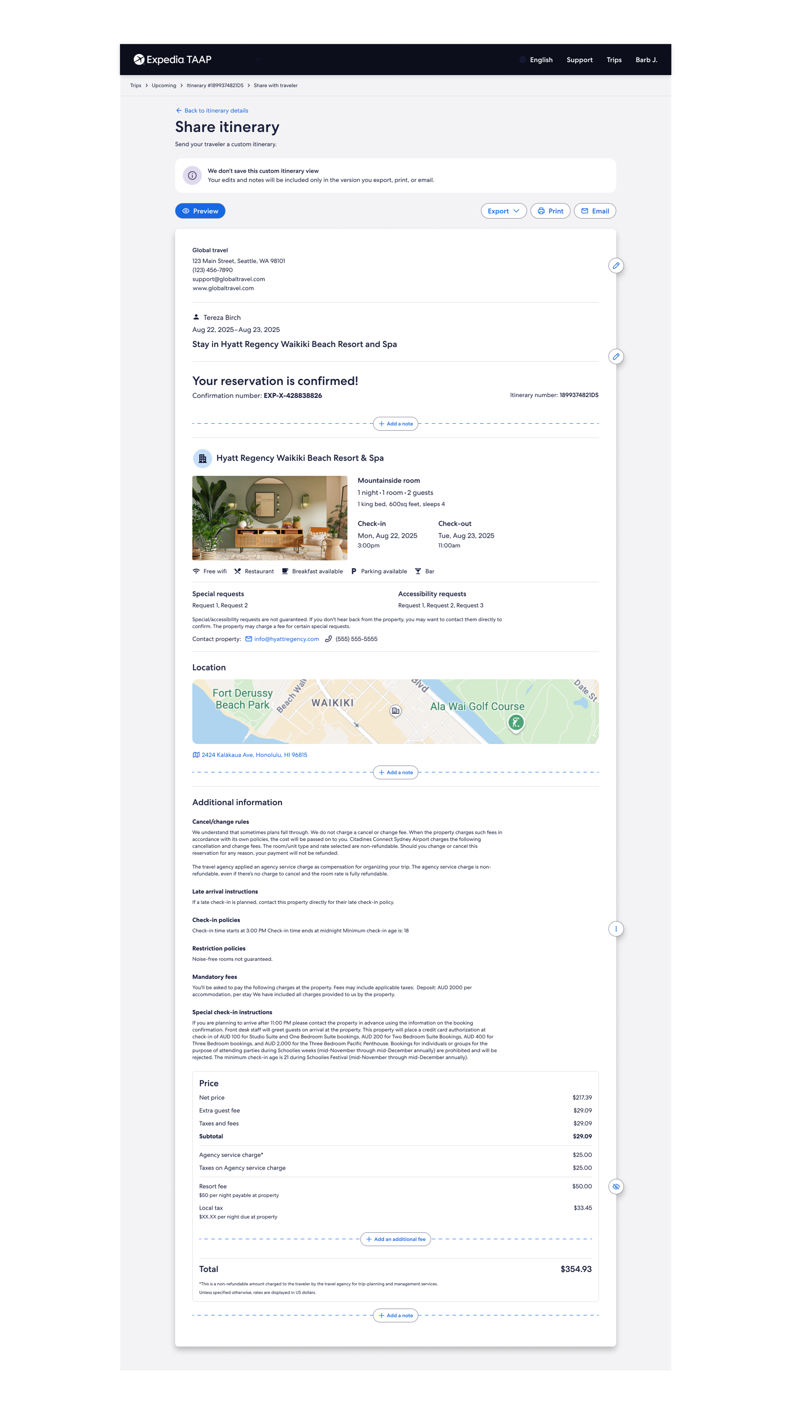 Final TAAP Share itinerary design